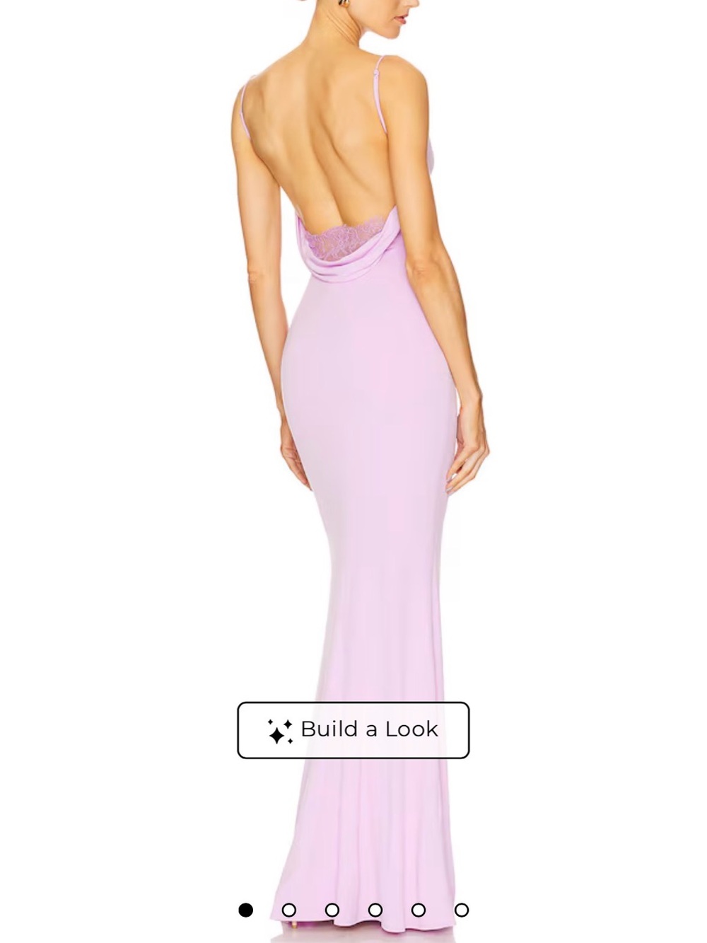 Katie May Surreal Dress XS Lavendar Lilac Ruched Cowl Low Back Formal Bridesmaid
